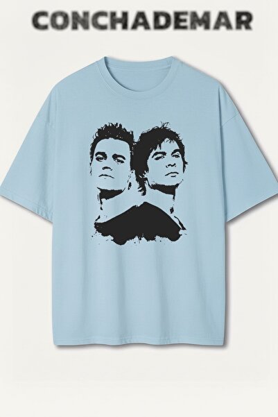 Vordevia The Vampire Diaries Salvatore Brothers Printed Premium Oversize Cott...