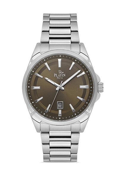 Platin Pierre ساعة يد رجالية HDS-PL-1204GA-A6 بسوار فولاذي مع تقويم