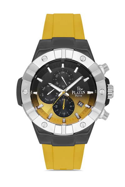 Platin Pierre Hds-Pl-1079Ga-J12J Silicone Cord Functions Active Men's Wristwatch