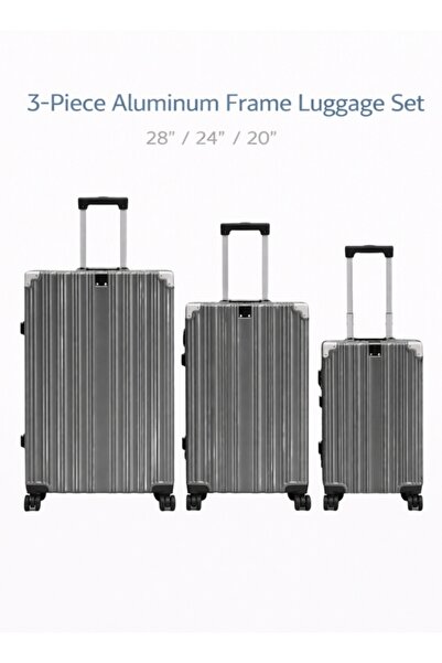 Cuorvag 3-Piece Polycarbonate Hard Shell Luggage Set 20/24/28 Inch with TSA L...