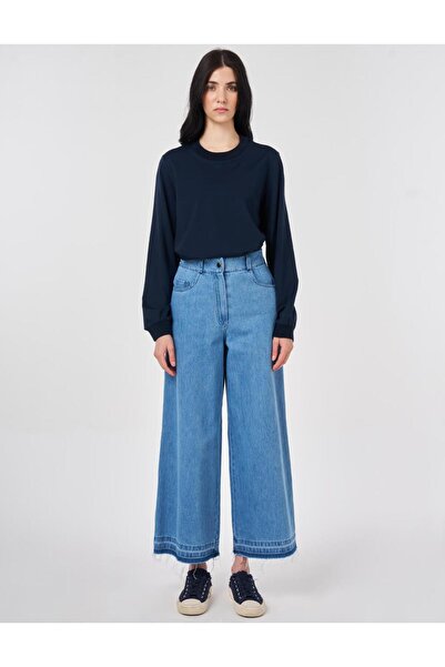 KYR Elastic Waist Denim Trousers Ice Blue Wash