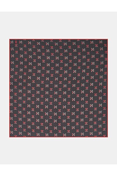KYR Logo Viscose Scarf Black-Red