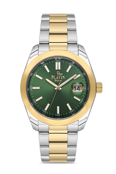 Platin Pierre Hds-Pl-1200Ga-D10 Steel Cord Calendar Men's Wristwatch