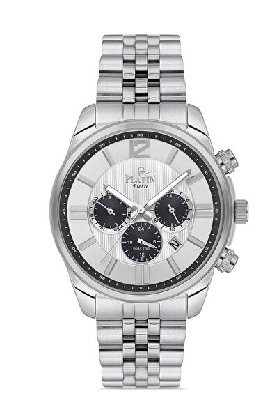 Platin Pierre Hds-pl-1210ga-a1 jubilee steel band functions active men's wris...