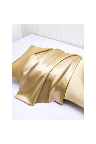 byhodi Non-Sweat Silk Satin Pillowcase Set of 2 50X70 Gold Yellow