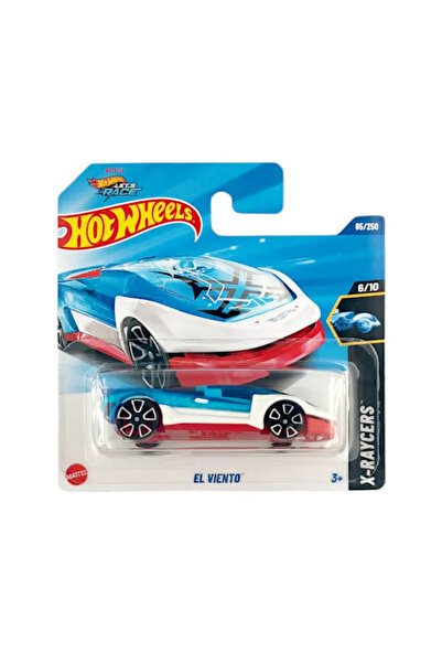 HOT WHEELS El Viento Car, White - Blue, Scale 1:64