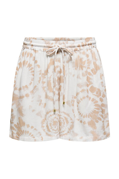 ONLY Orta Bel Rahat Bej Kadın Şort ONLCHIARA SHORTS PTM