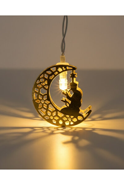 Sepetink Lumină LED Ramadan cu design de lună și figură a lui Adam, care se p...