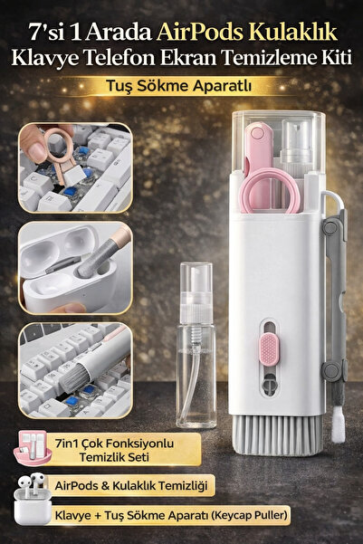 Hane Dostu 7’si 1 Arada AirPods Kulaklık Klavye Telefon Ekran Temizleme Kiti ...