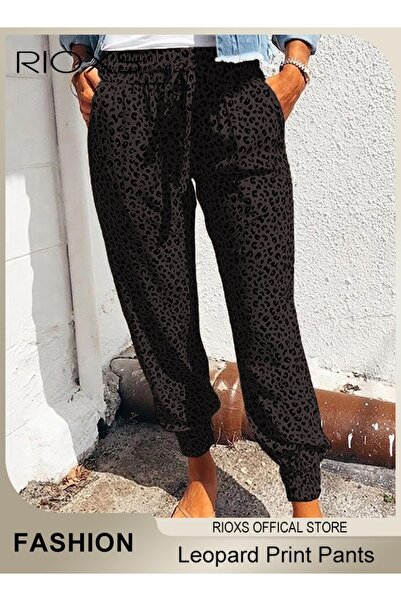 RIOXS Women's Long Pant, Casual Trousers With Front Pockets, Regular Fit Basi...