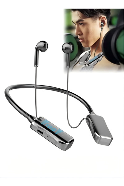 Generic Wireless Bluetooth 5.2 Earphones Neckband Noise Cancelling Stereo Swe...