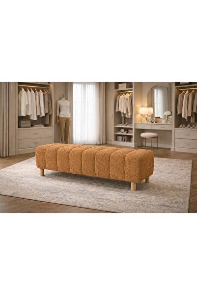 arge demo Ringo 12 cm Ahşap Ayaklı Puf Benç Giyinme Odası ,Antre,Salon 120 cm...