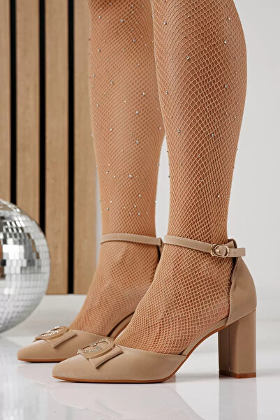 Zaira Women's khaki heeled shoes made of eco-leather Erica #24253 - 40