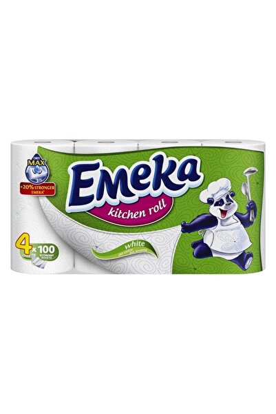 EMEKA Set 2 x 4 Prosoape de Hartie White, 3 Straturi