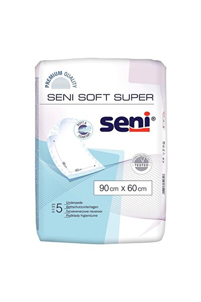 Seni Set 2 x 5 Aleze / Protectii pentru Pat Soft Super, 60 x 90 cm