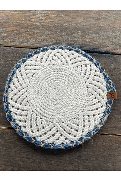 home inn Jute Rope Supla 33 cm Hand Knitted Wicker American Service Boho Design