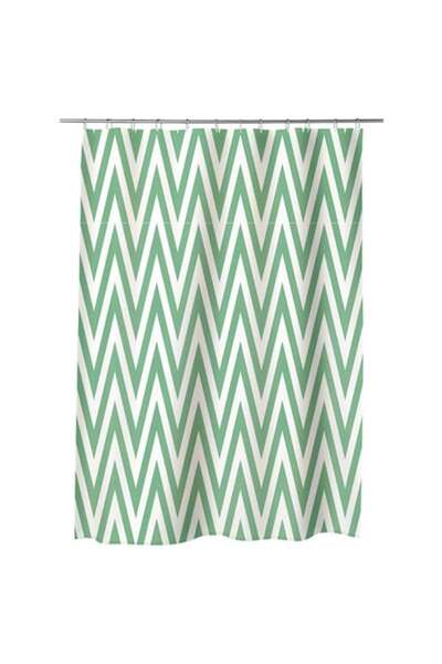 OEM Perdea de duș, perdea de cadă pentru baie Art Factory Zig-zag Verde