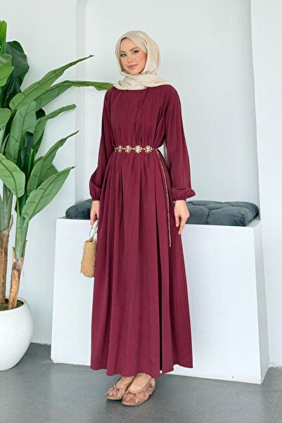 Hazamoda Φόρεμα Κόντες Μπορντό