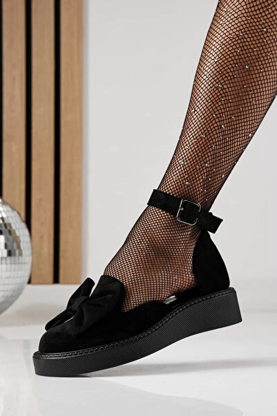 Zaira Pantofi casual dama negri din piele ecologica intoarsa Adina #24216 - 40