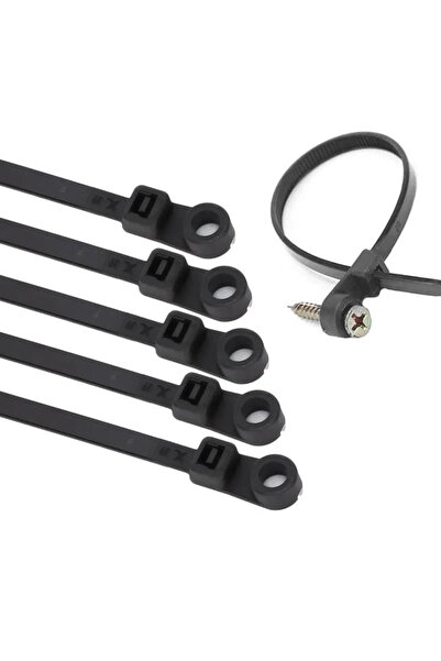 Powermaster PM-26326 Vida Delikli Kablo Bağı Plastik Kelepçe 100lü Paket Siya...