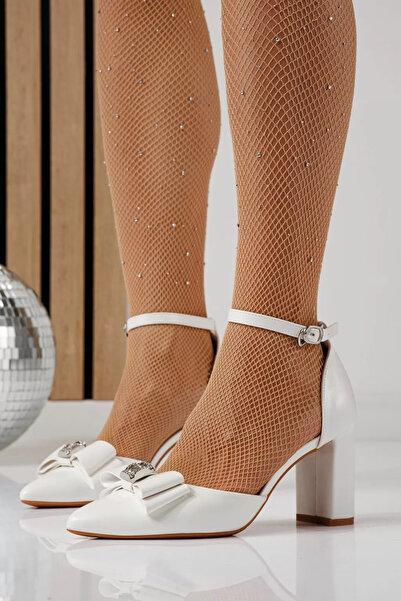 Zaira Women's white high-heeled shoes made of ecological leather Ariel #24246...