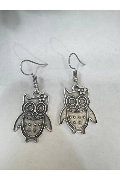 Yuchicly Owl Charm – Silver Color Earrings with Owl Figure
