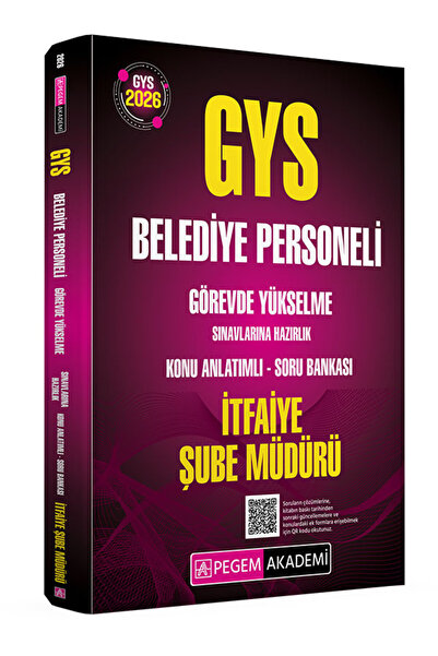 Pegem Akademi Yayıncılık 2026 GYS Belediye Personeli Görevde Yükselme Sınavla...