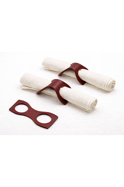 arredamento Terra Arc Peçete Halkası 4’lü Set Bordo Renk