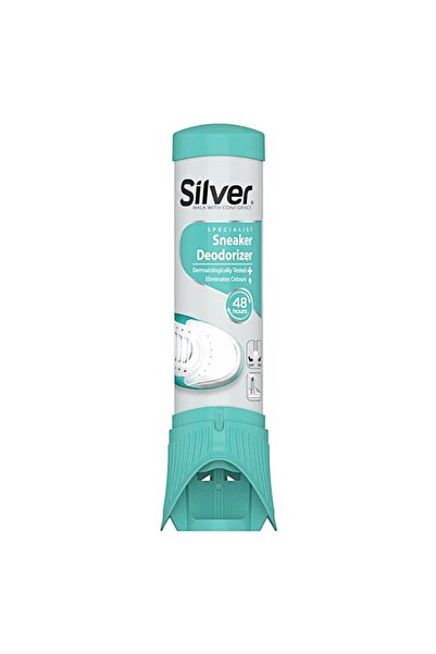 Silver Set of 2 x Silver Sport Shoe Deodorant Spray, 100 ml