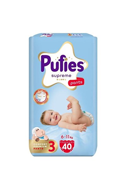 Pufies Supreme Pants Diapers, Size 3 Midi, 6-11 kg, 40 Pieces