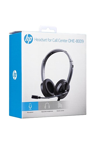HP DHE-8009 Mikrofonlu 3.5mm Jack Siyah Ses Kontrollü Kulaklık