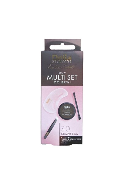Delia Set of 2 x Delia Eyebrow Kit, 3.0 Dark Brown
