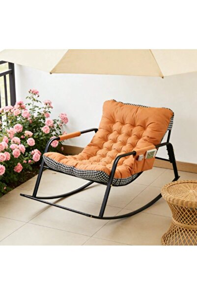 Mtanvxay أريكة مزدوجة مبطنة، كرسي هزاز بنقشة مربعات، سرير هزاز مع حقيبة تخزين...