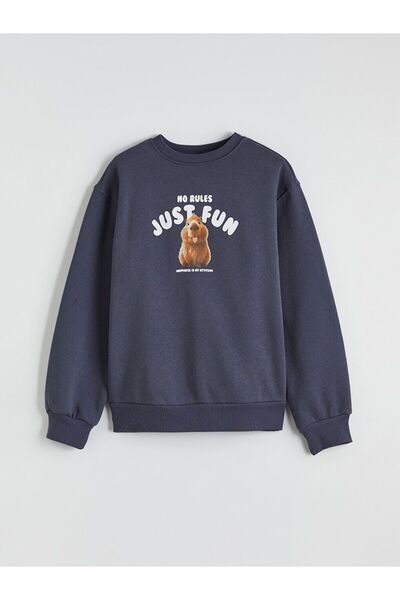 LC Waikiki LCW Kids cu imprimeu Hanorac gros pentru fete tricou