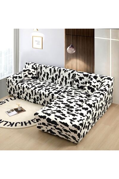 ANATOLIATEKSTILE Elastic Corner Sofa Cover M+L, L(180*230)+M(145*200) with el...