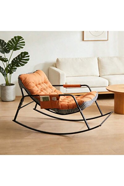 Mtanvxay أريكة هزازة مزدوجة، سرير مبطن بنقشة مربعات، مع حقيبة تخزين، مناسبة ل...