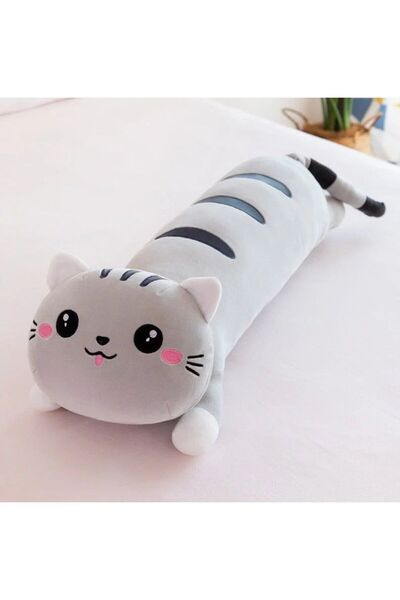 POLLYTOYS PELÜŞ OYUNCAKTA DÜNYA MARKASI Kedi Uyku Arkadaşı 75cm - Yumuşak & S...