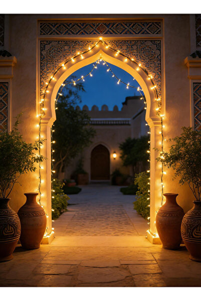 Pomefar 15m Ramadan Lighting, 150 LED Warm White Fairy Lights, Weatherproof R...