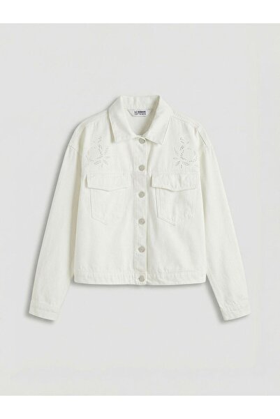 LC Waikiki Lcw Kids Fisto Detailed Girls' Jean Jacket