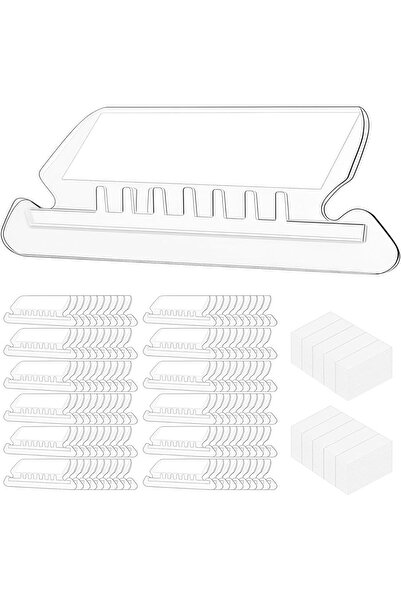 Arabest 100 Sets Hanging File Folder Tabs, Plastic Labels Inserts for File Fo...