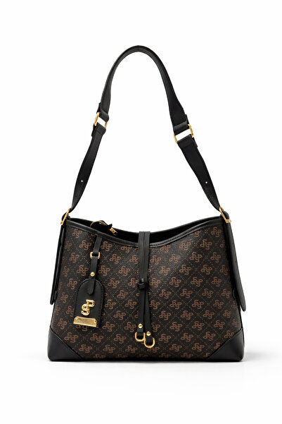 louisiana polo حقيبة نسائية فضية من سيلفر بولو باللون الأسود والنحاسي 1124