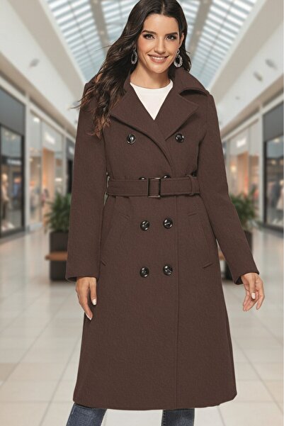 Toridas Kemer Detaylı Aksesuarlı Kaşe Kaban