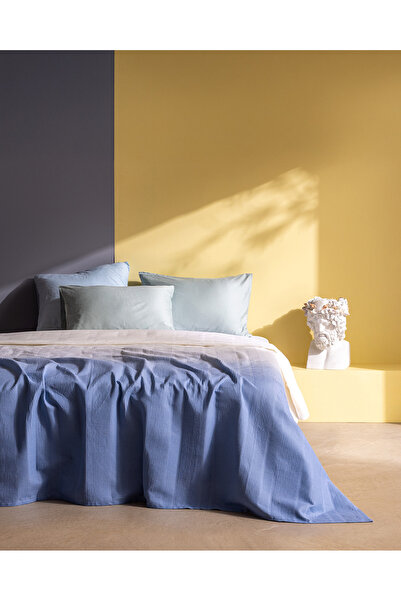 Madame Coco Brice King Size 100% Βαμβακερό Πικέ με Σχέδιο Καρδέ - Μπλε