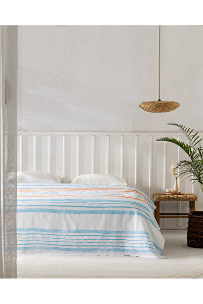 Madame Coco Caresse King Size Βαμβακερό Πικέ με Σχέδιο Ecocell - Τιρκουάζ