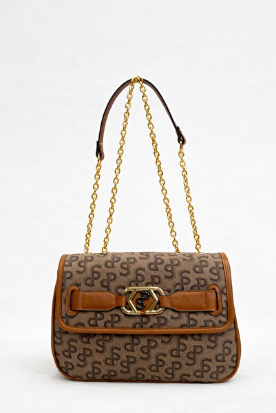 louisiana polo حقيبة نسائية فضية من سيلفر بولو كروس ستريب بنمط مونوغرام بلون ...