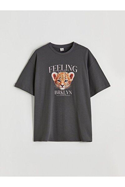 LC Waikiki LCW Kids okrugla kragna Štampano Majica za devojčice