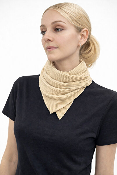nehir eşarp Pliseli Mevsimlik Fular Bandana 55x55 Cm