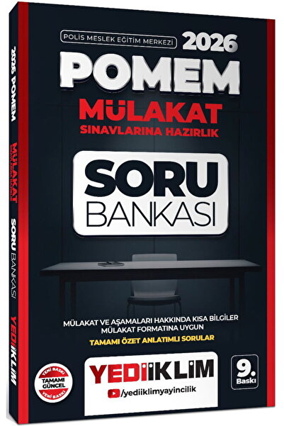 Yediiklim Yayınları Yediiklim 2026 POMEM Mülakat Sınavlarına Hazırlık Tamamı ...