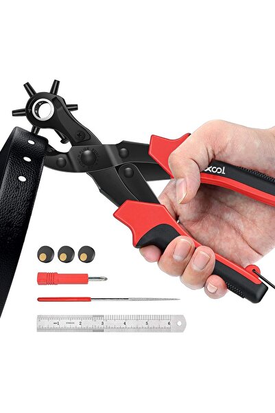 Arabest Revolving Punch Plier Kit, Leather Hole Punch Set for Belts, Watch Ba...