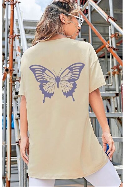 AZIZI TEKSTIL Tricou unisex cu imprimeu cu fluturi